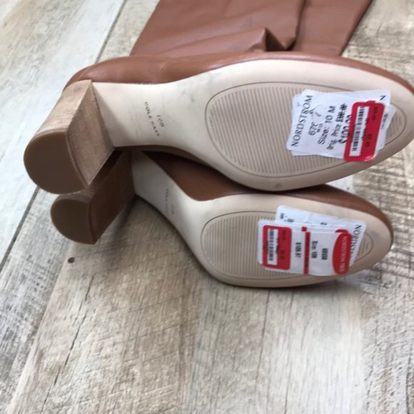 Cole Haan Glenda Stacked Heel Leather Knee Boots - Picture 3 of 8